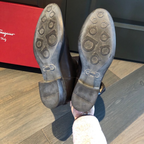 Salvatore Ferragamo brown leather boots - Picture 9 of 11